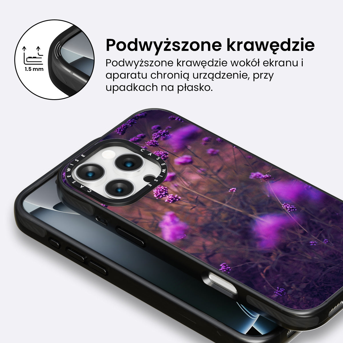 Fioletowe kwiaty - Etui