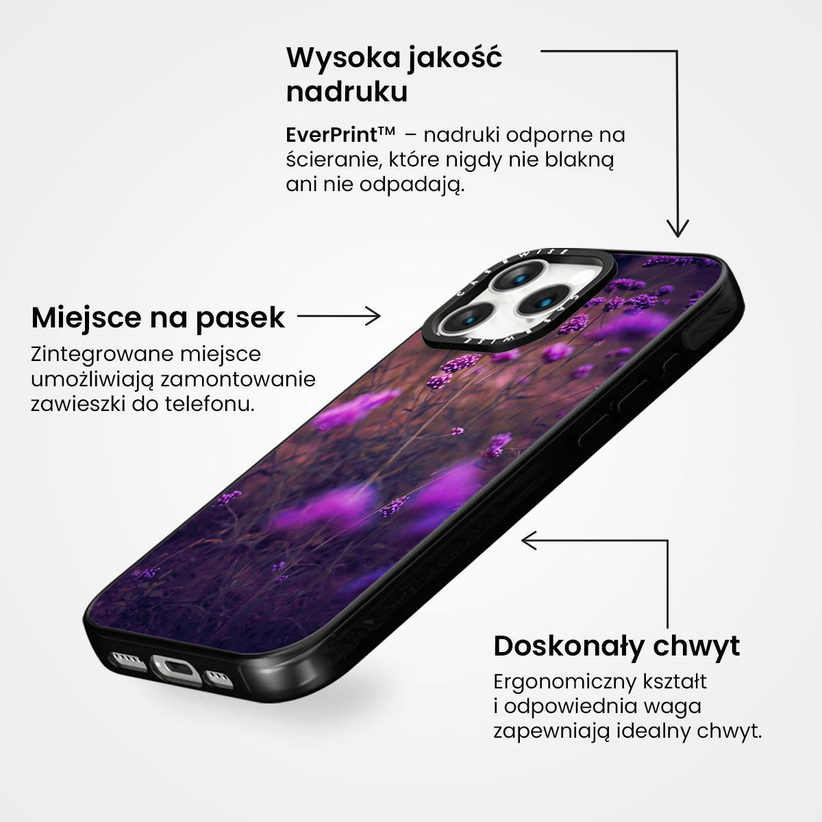 Fioletowe kwiaty - Etui
