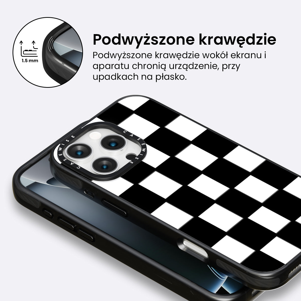 Wzór szachownica - Etui
