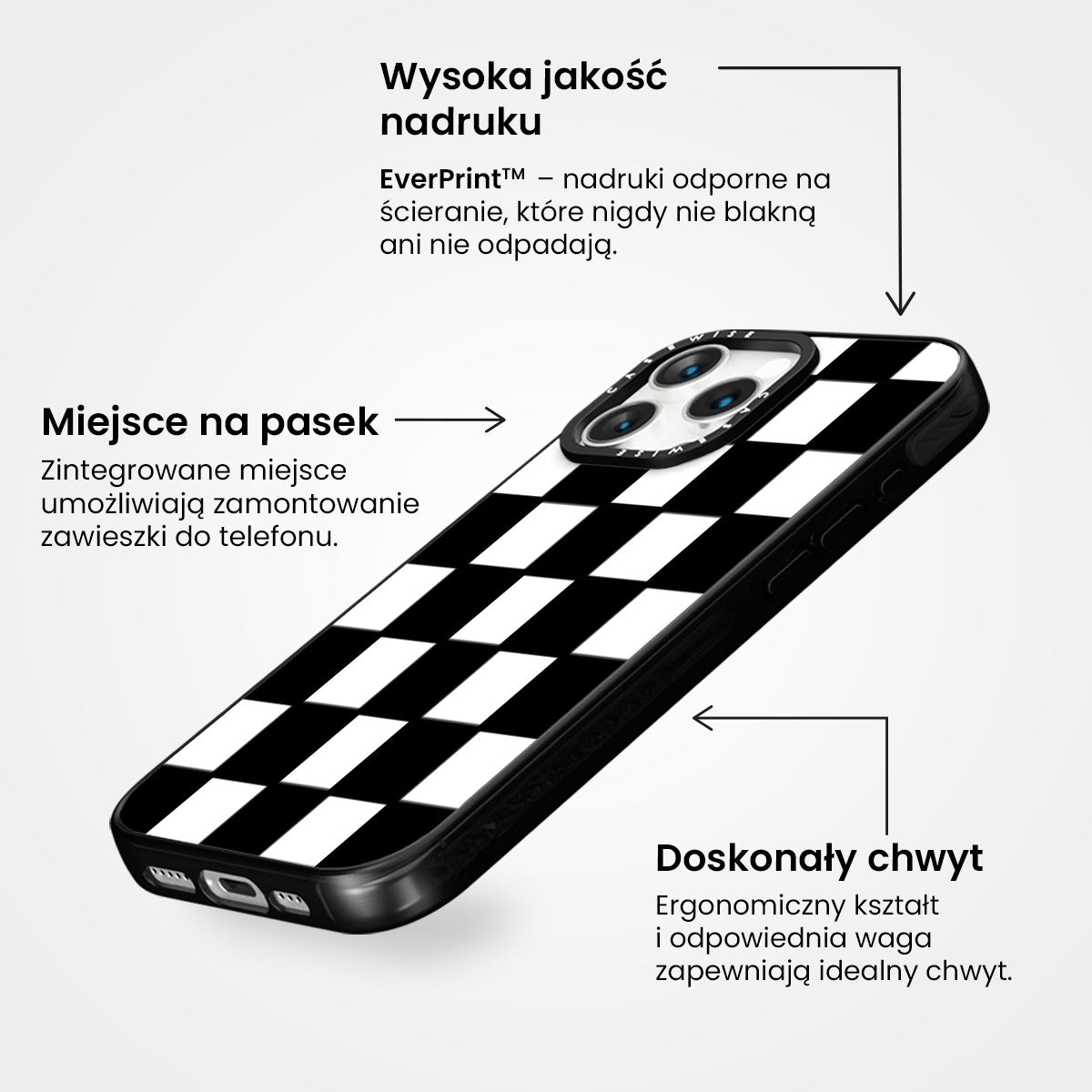 Wzór szachownica - Etui