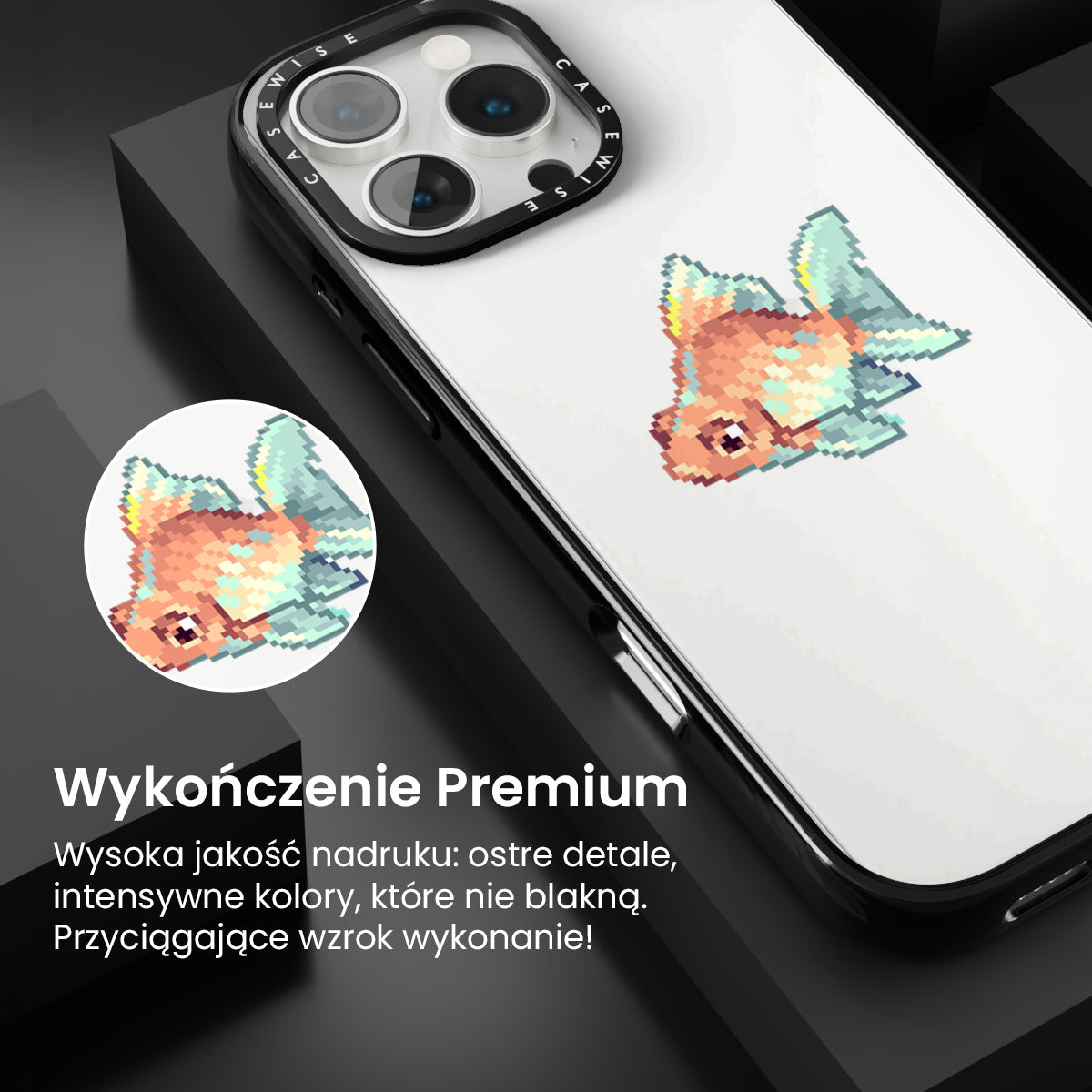 Złota rybka pikselowa - Etui