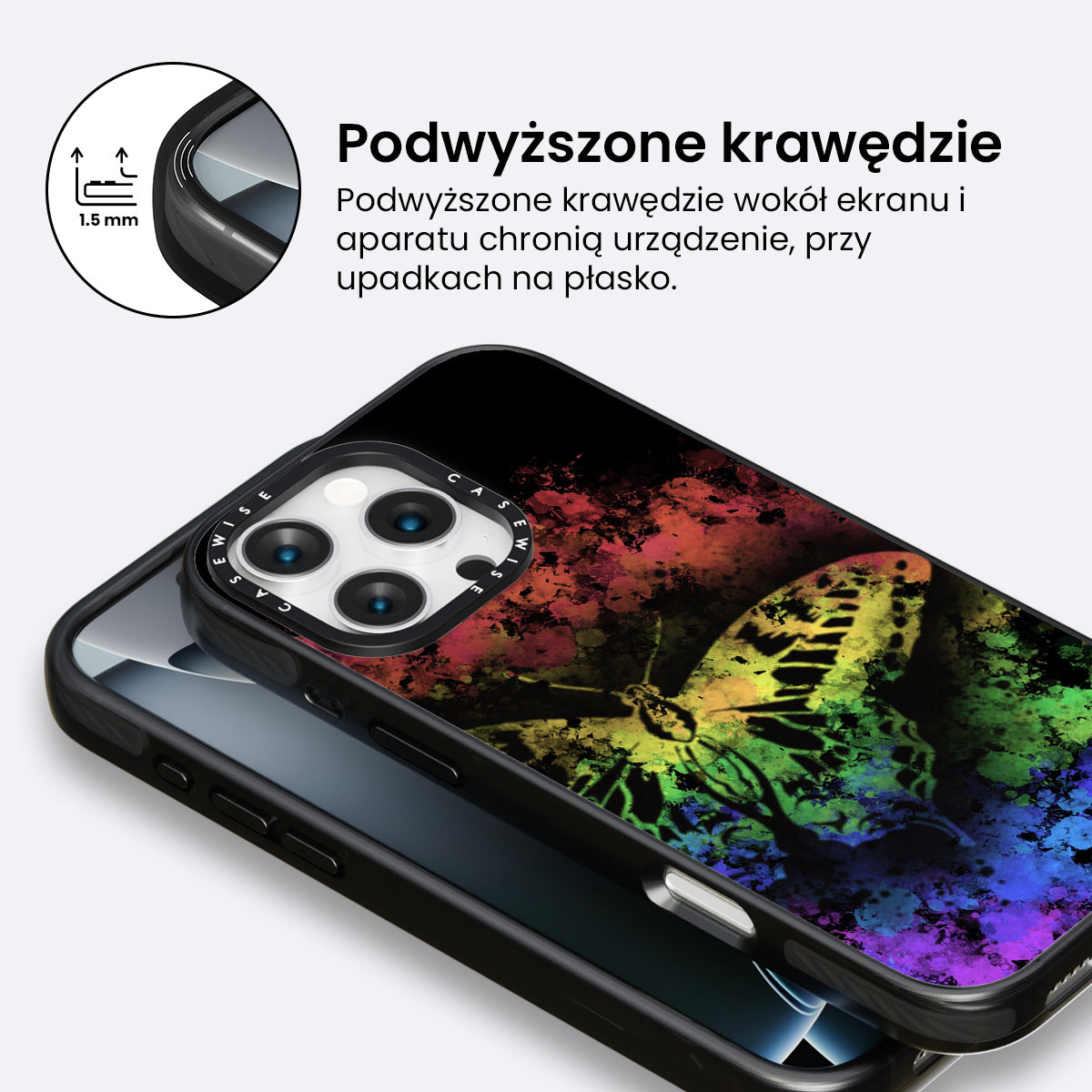 Motyl Tęczowy - Etui