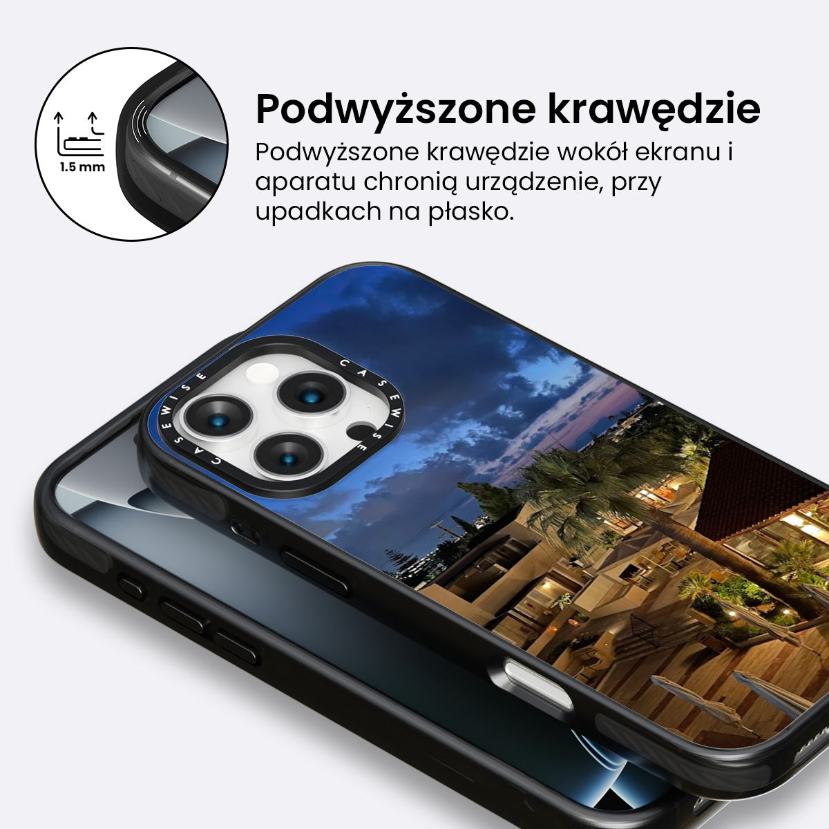 Kreta nocą night palm trees - Etui