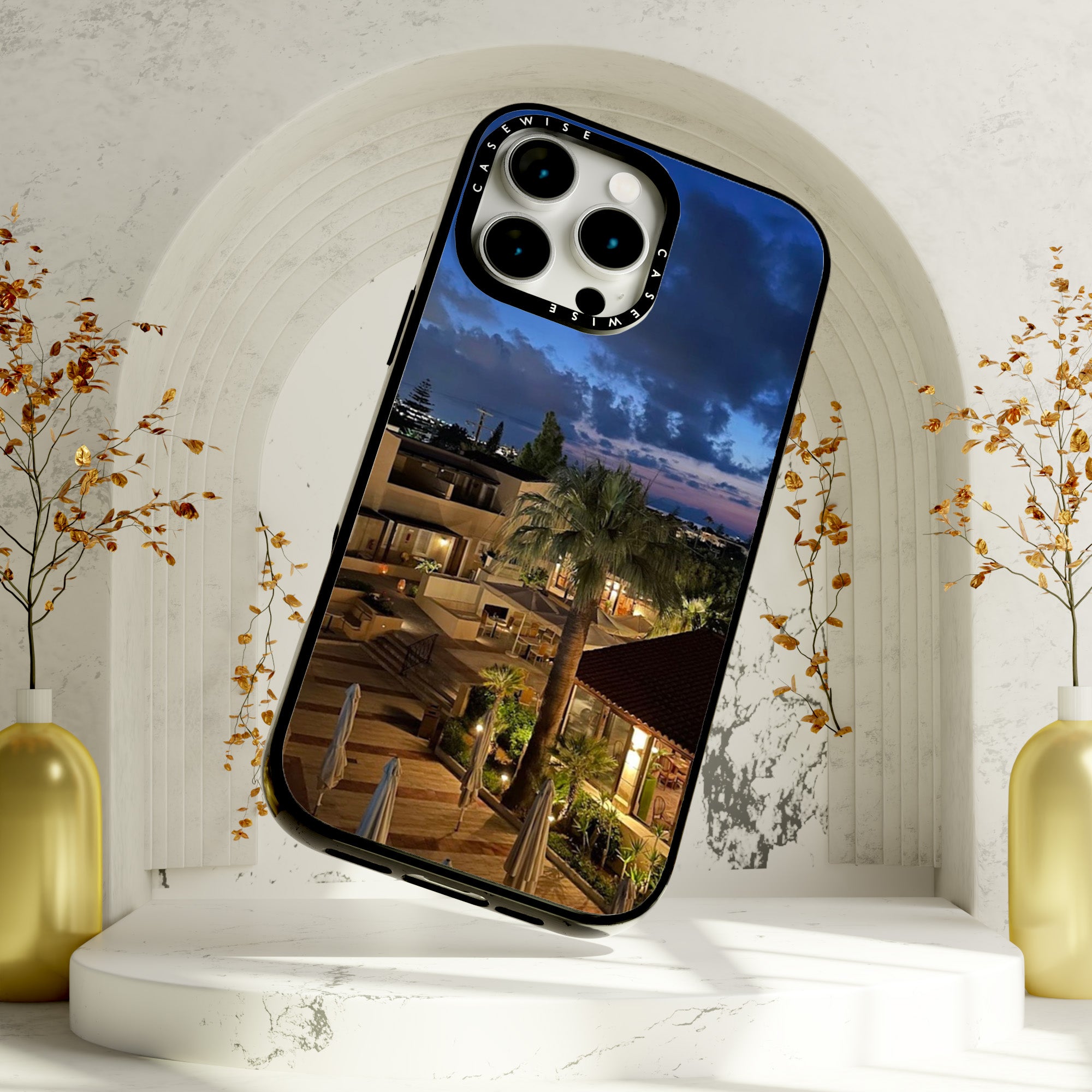 Kreta nocą night palm trees - Etui