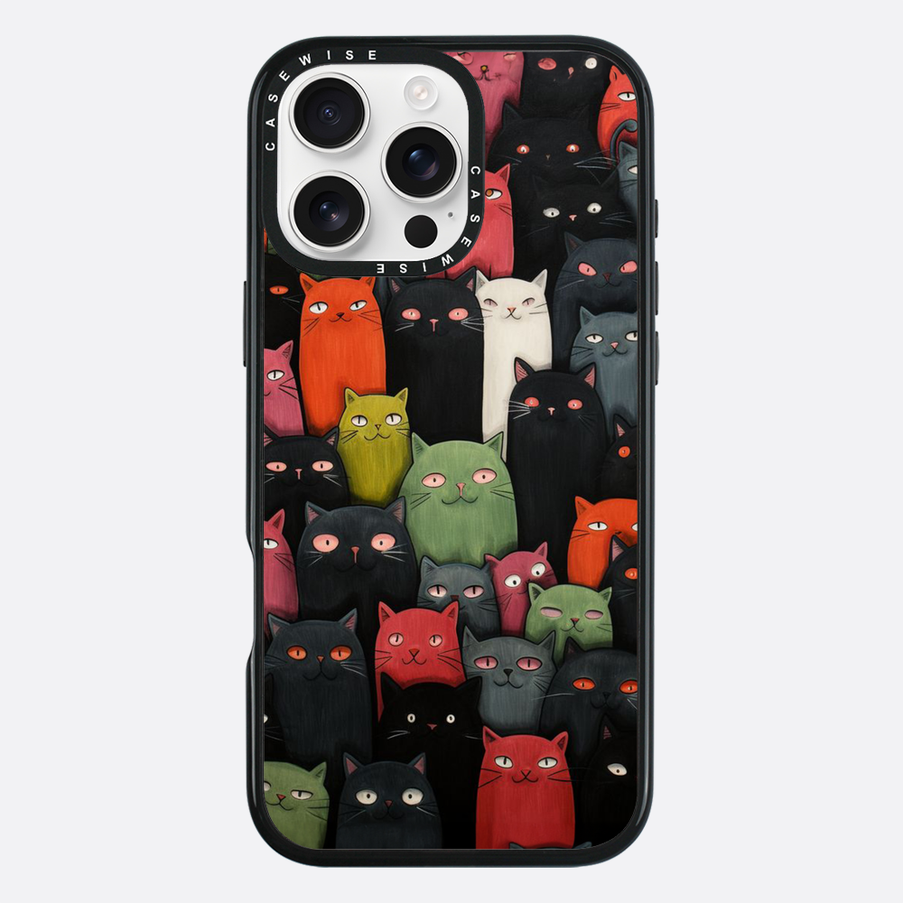 Colorful Cat Crowd - Etui