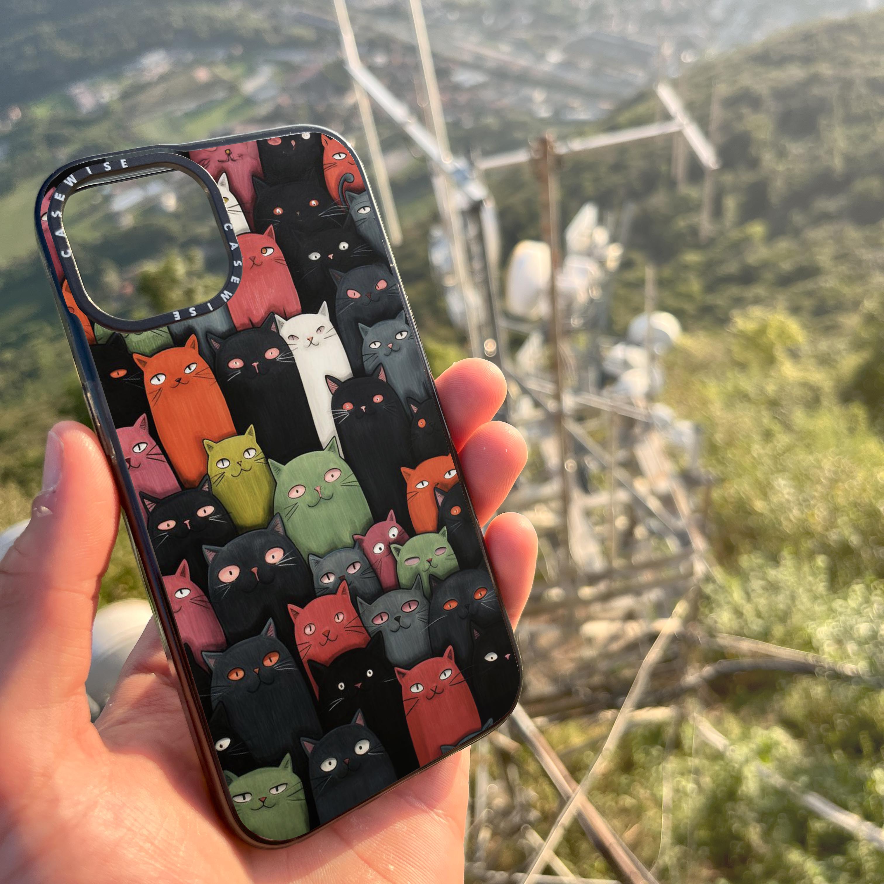 Colorful Cat Crowd - Etui