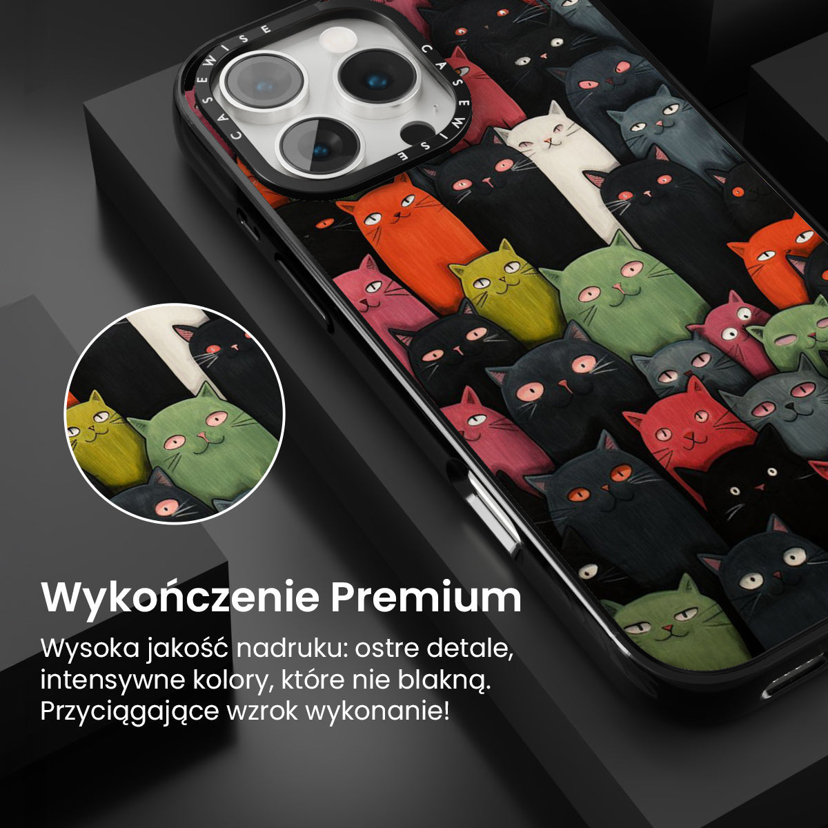 Colorful Cat Crowd - Etui