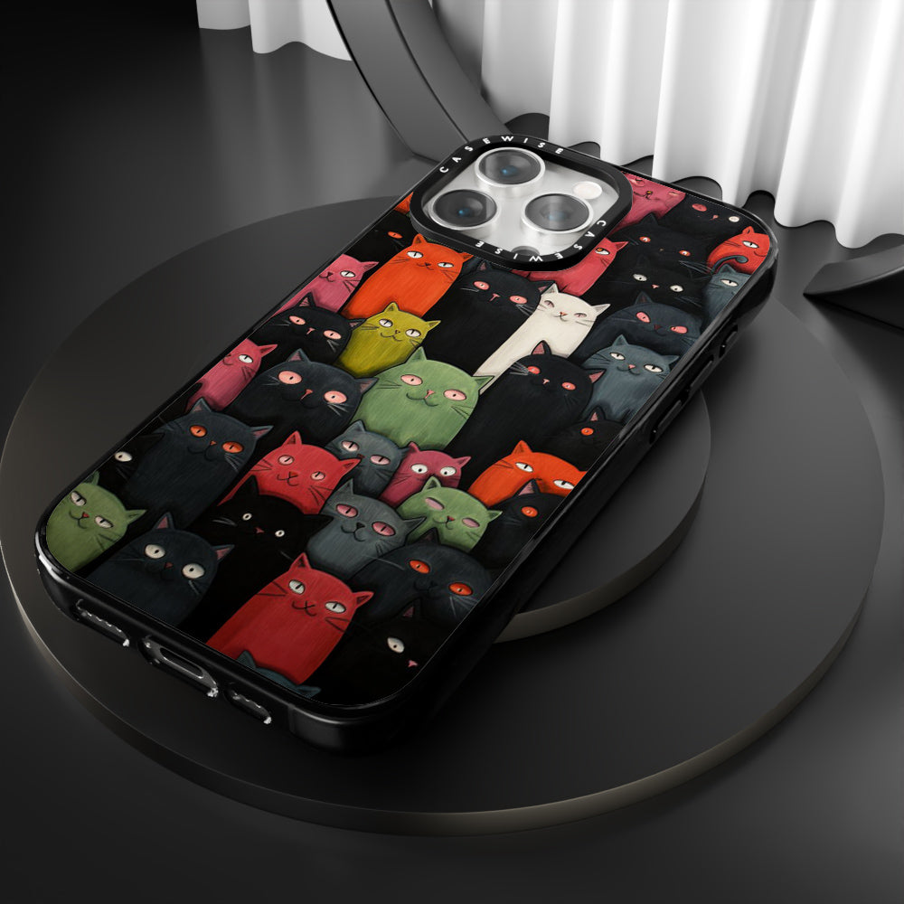 Colorful Cat Crowd - Etui
