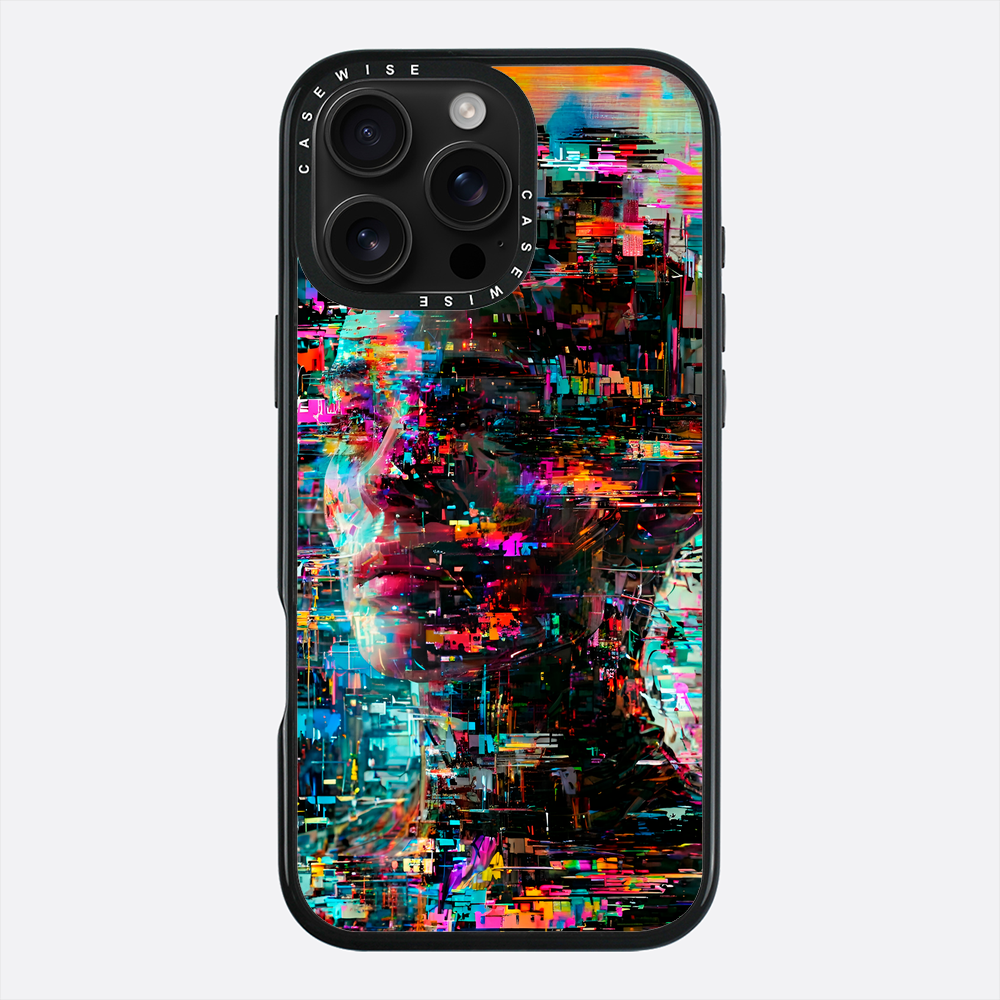 Abstrakcyjny obraz olejny z efektem Glitch - Etui