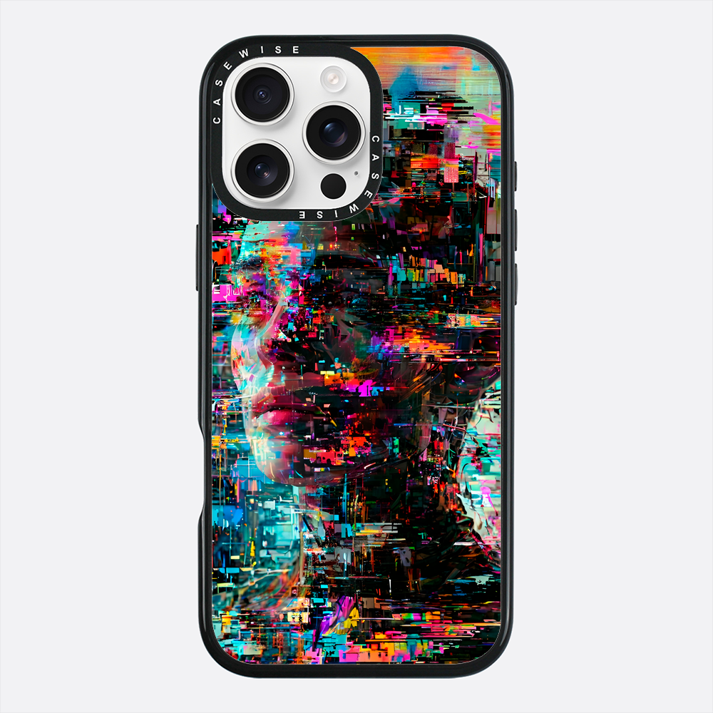 Abstrakcyjny obraz olejny z efektem Glitch - Etui