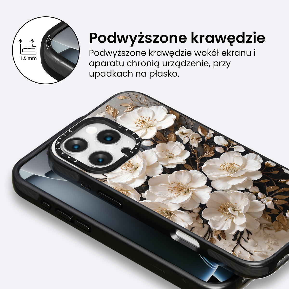 Kwitnące Białe Kwiaty. - Etui