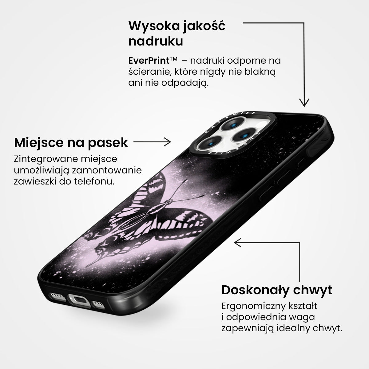 Motyl Różowy Tusz - Etui