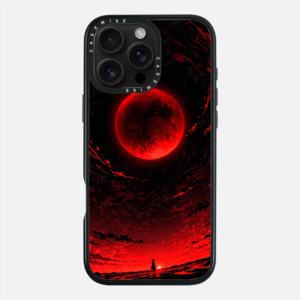 Czerwony Księżyc pod Nocnym Niebem - Etui