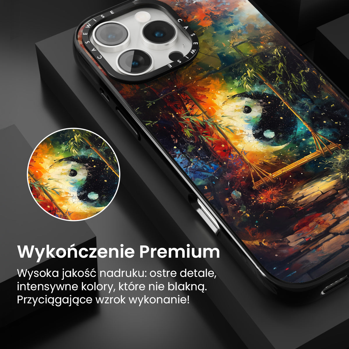 Malowane Yin i Yang - Etui