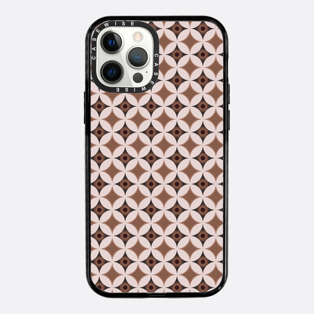 Wzór w stylu Mid Century Modern w okręgu - Etui