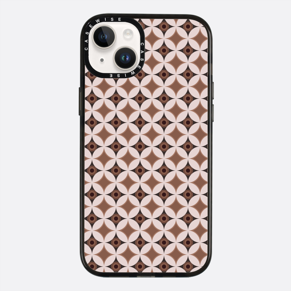 Wzór w stylu Mid Century Modern w okręgu - Etui