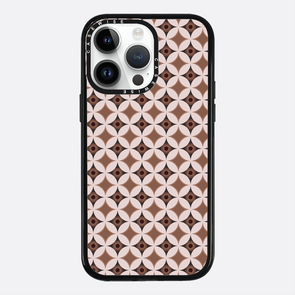 Wzór w stylu Mid Century Modern w okręgu - Etui