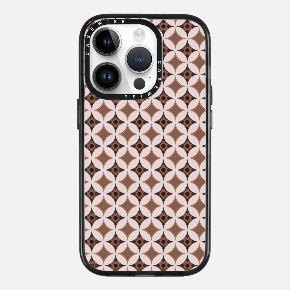 Wzór w stylu Mid Century Modern w okręgu - Etui