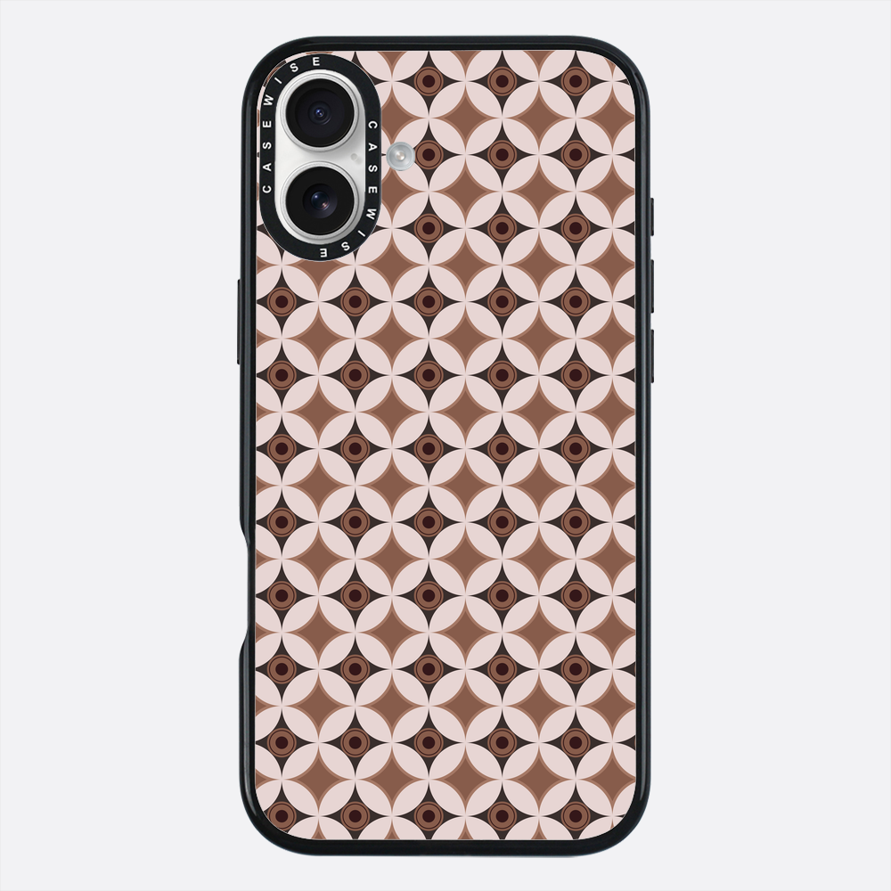 Wzór w stylu Mid Century Modern w okręgu - Etui