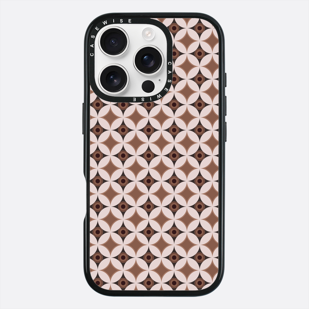 Wzór w stylu Mid Century Modern w okręgu - Etui