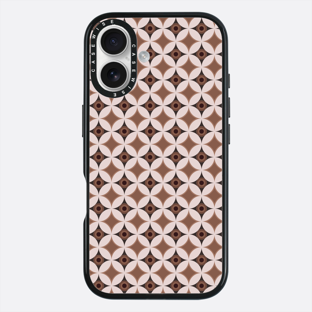 Wzór w stylu Mid Century Modern w okręgu - Etui