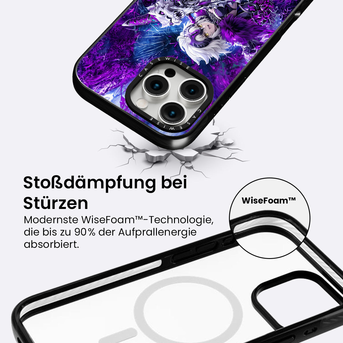 Dziewczyna Samuraj Fioletowy Wilk - Etui