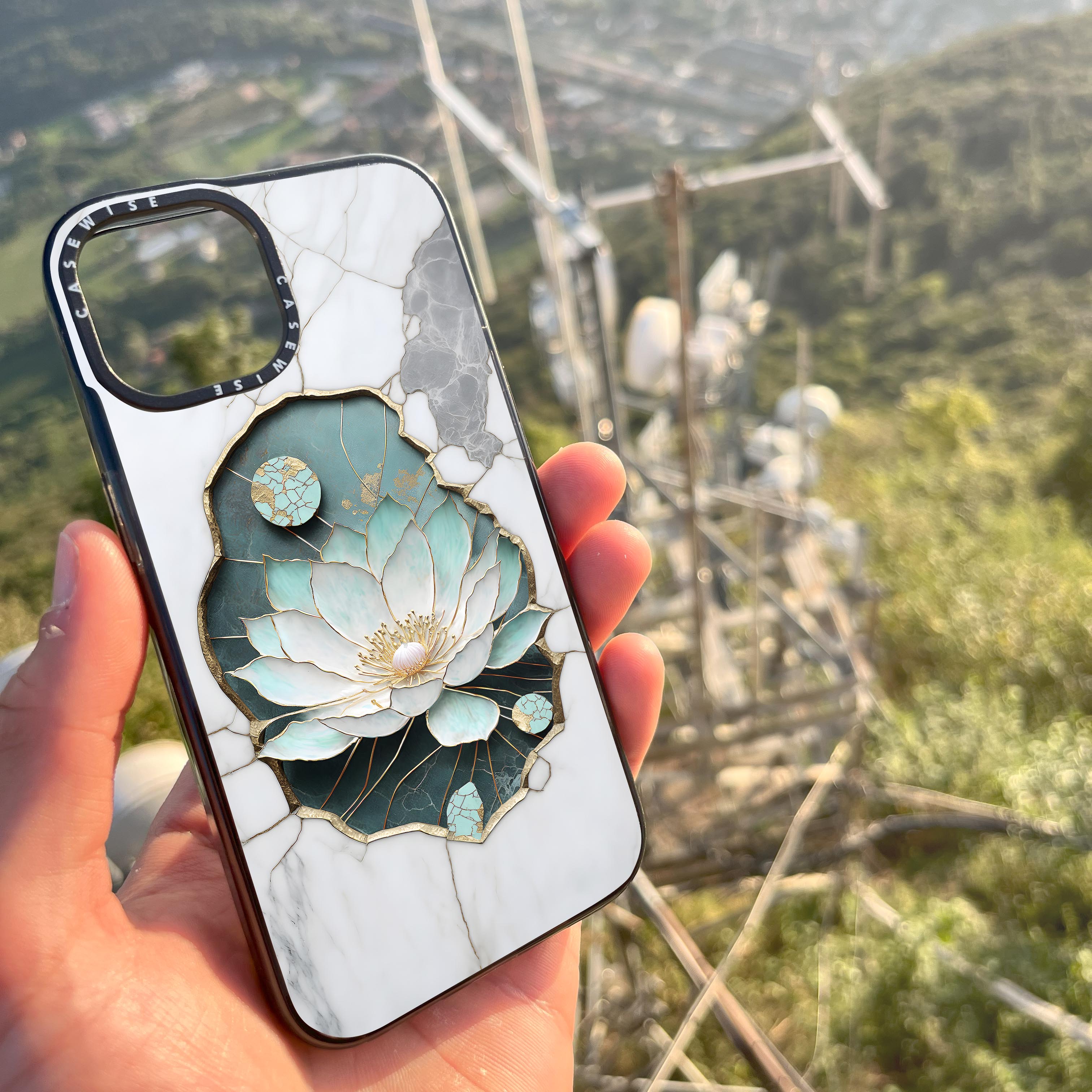 Abstract Lotus Kintsugi - Etui