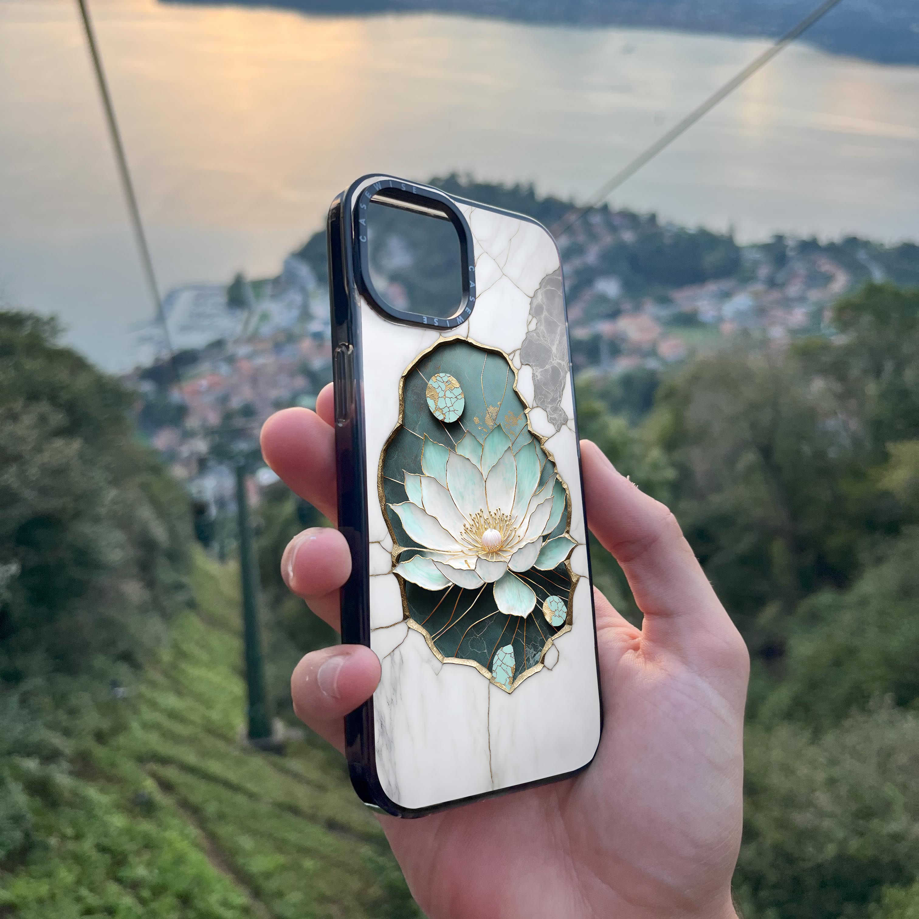 Abstract Lotus Kintsugi - Etui
