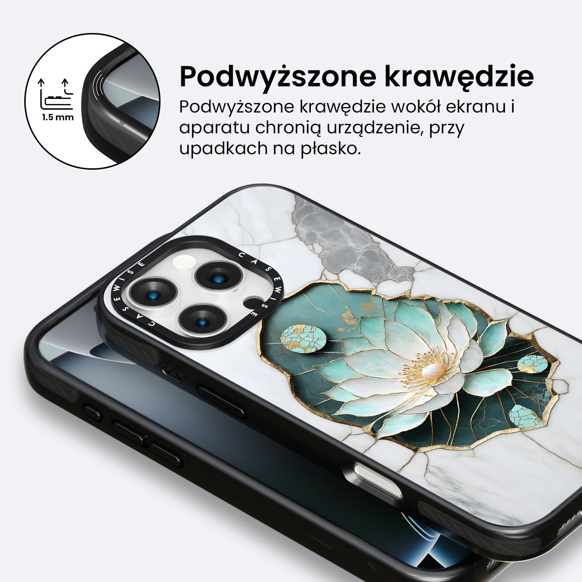 Abstract Lotus Kintsugi - Etui