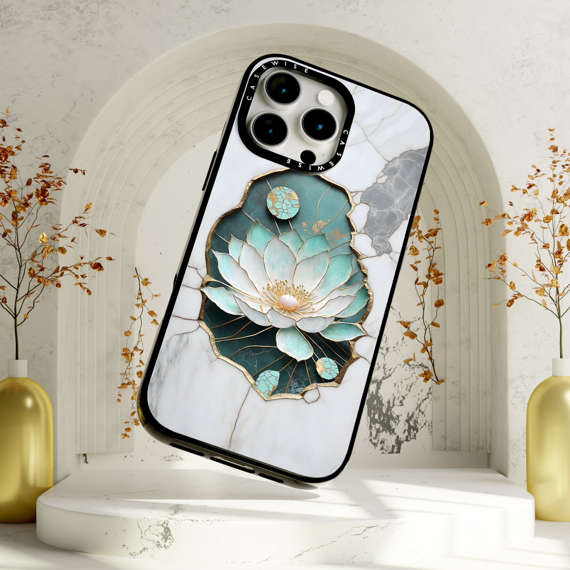Abstract Lotus Kintsugi - Etui