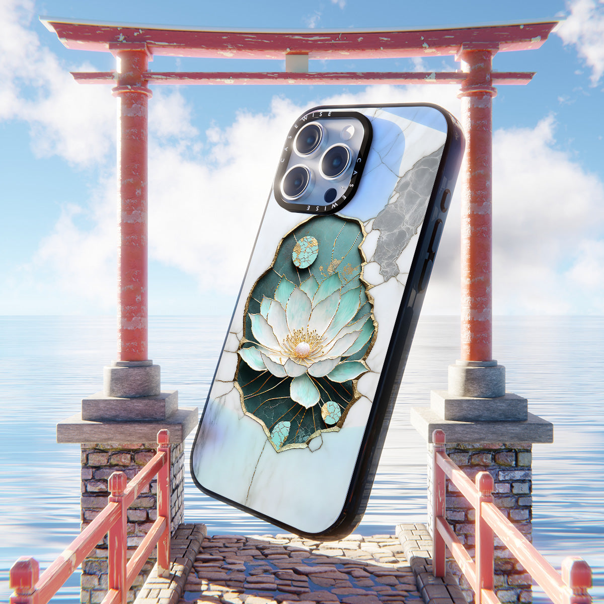 Abstract Lotus Kintsugi - Etui