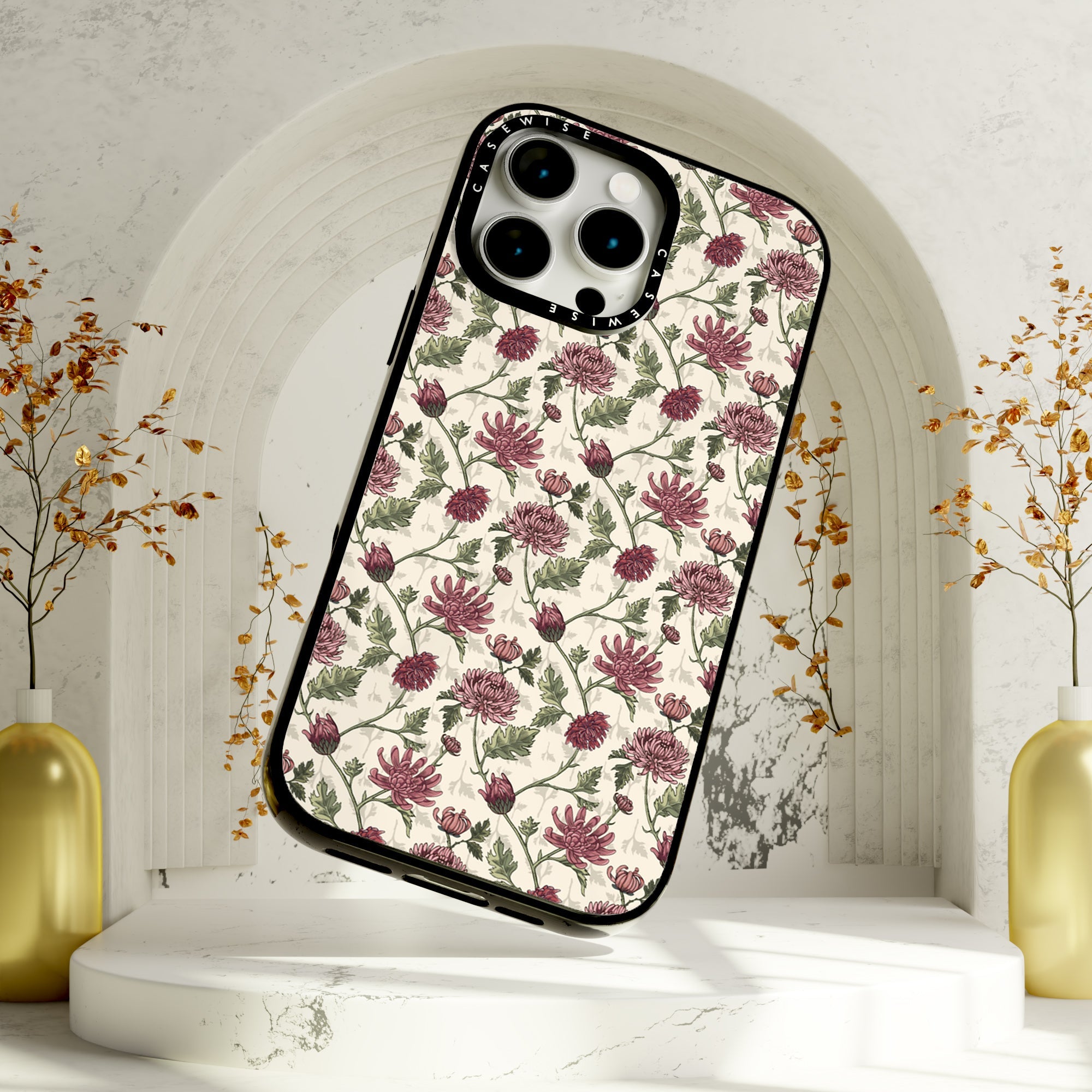 Peonies (kremowy) - Etui