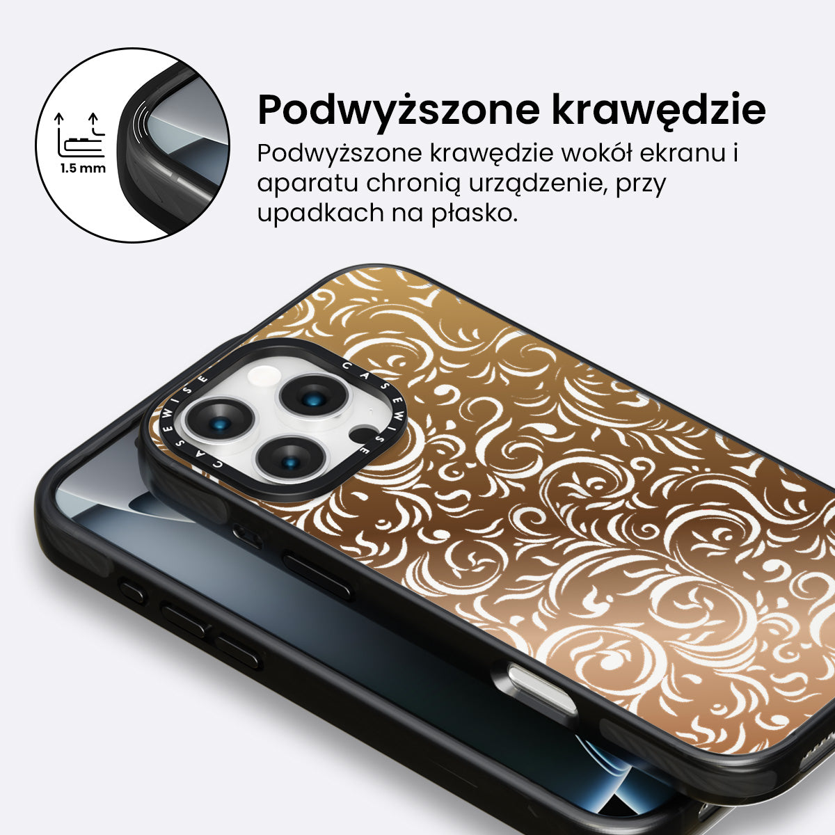Antyczny miedziany filigran - Etui
