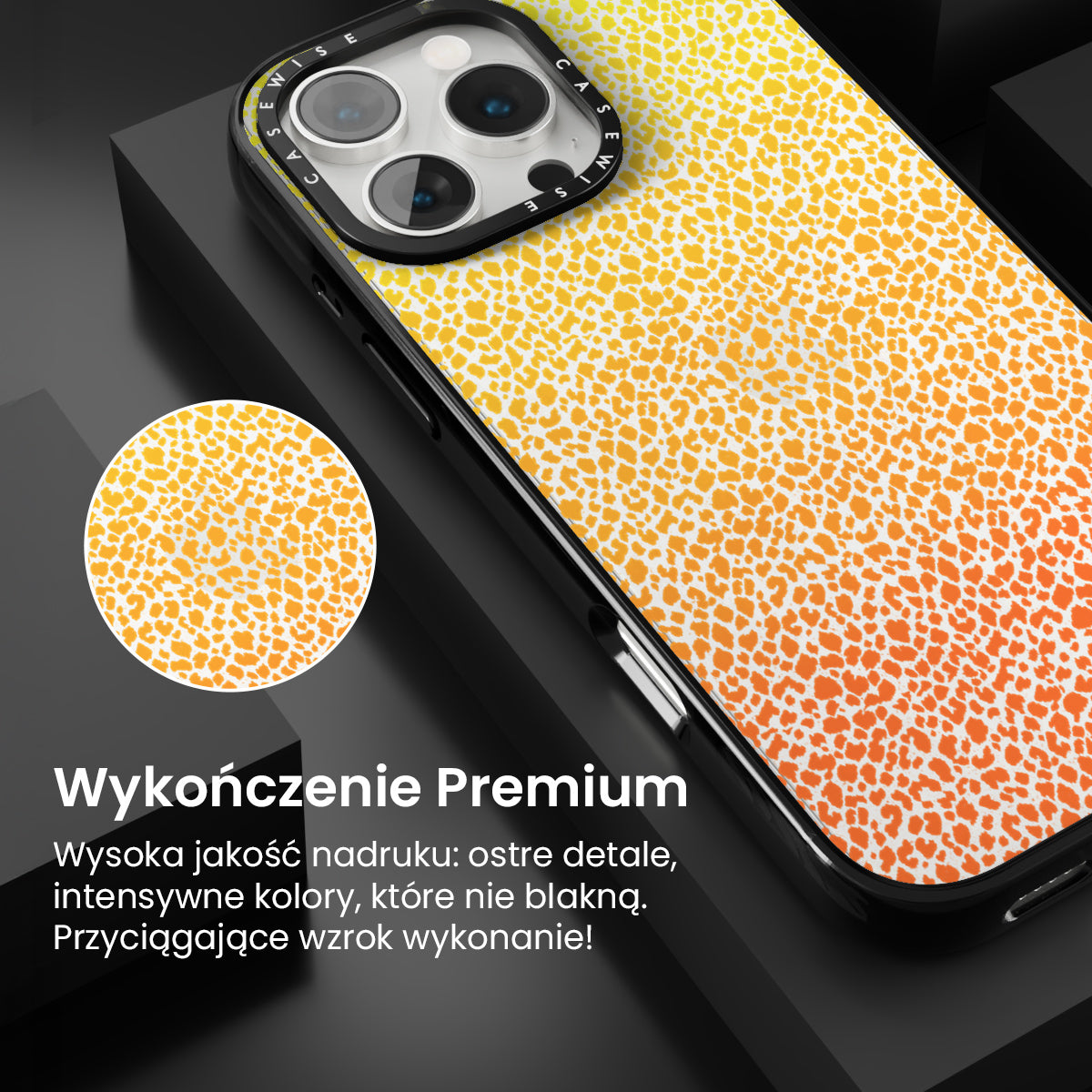 Pomarańczowa Pantera Ombré - Etui
