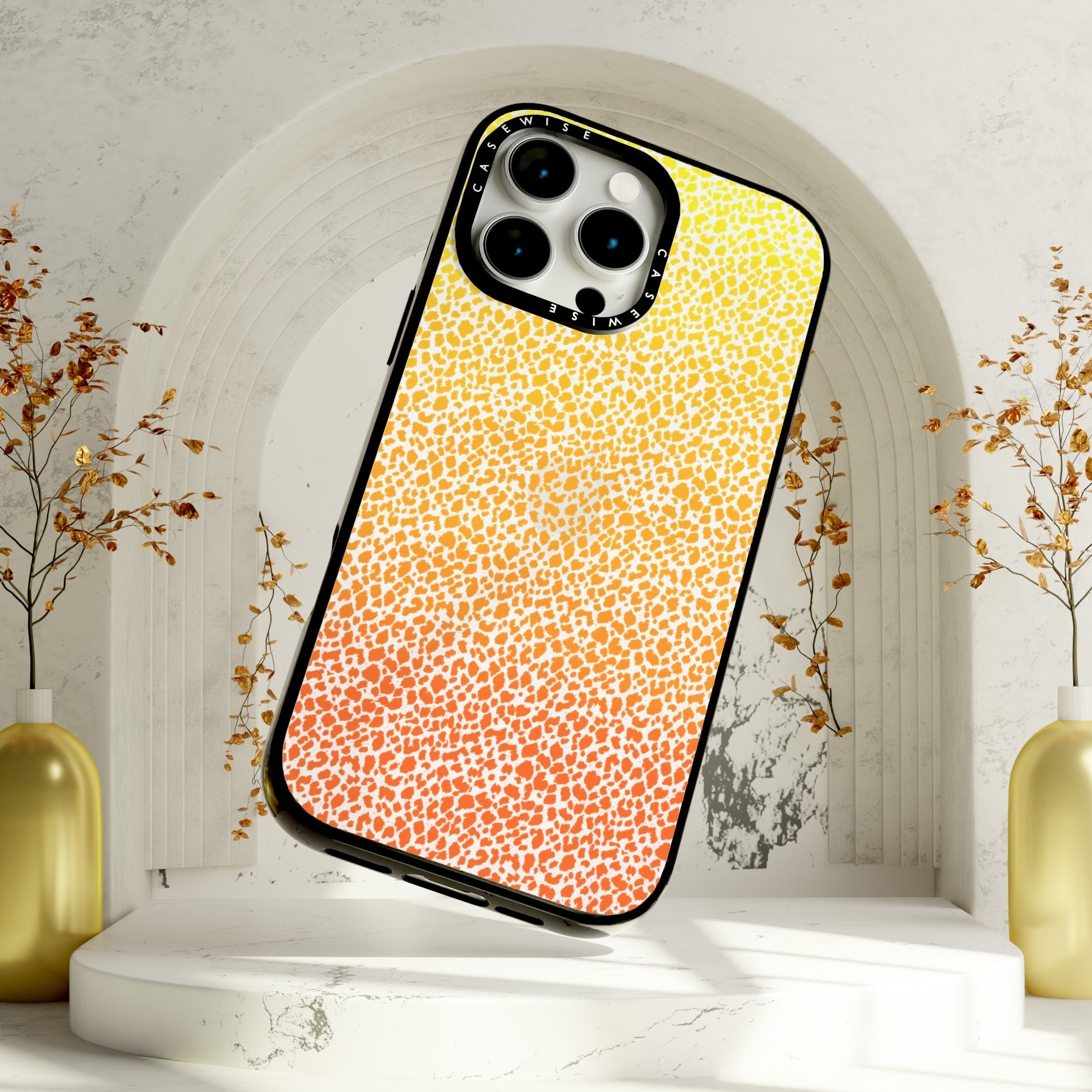 Pomarańczowa Pantera Ombré - Etui