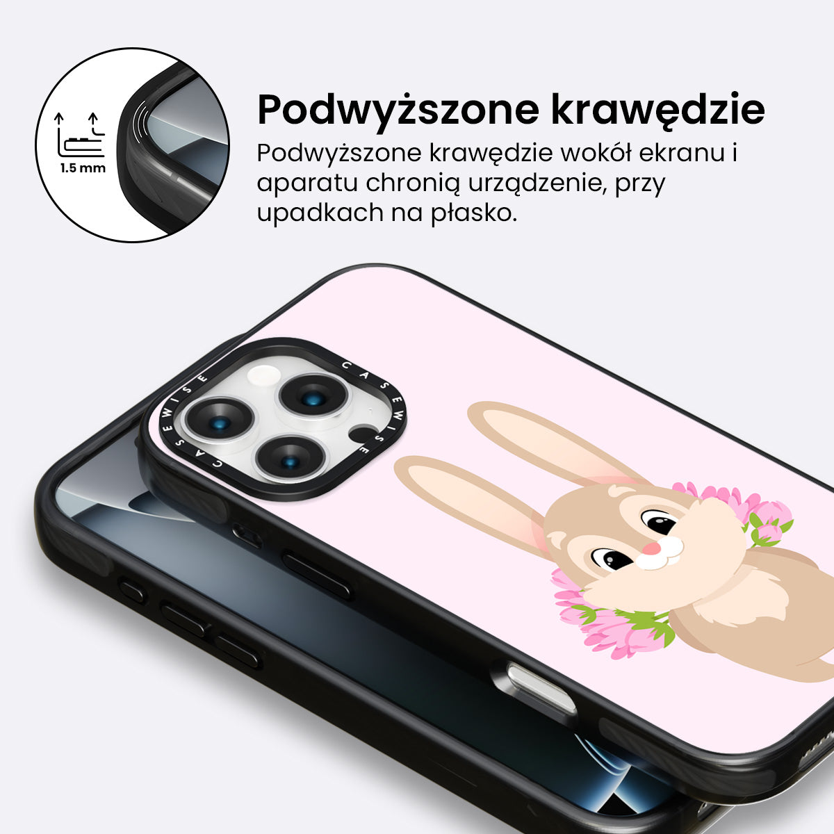 Różany Króliczek - Etui