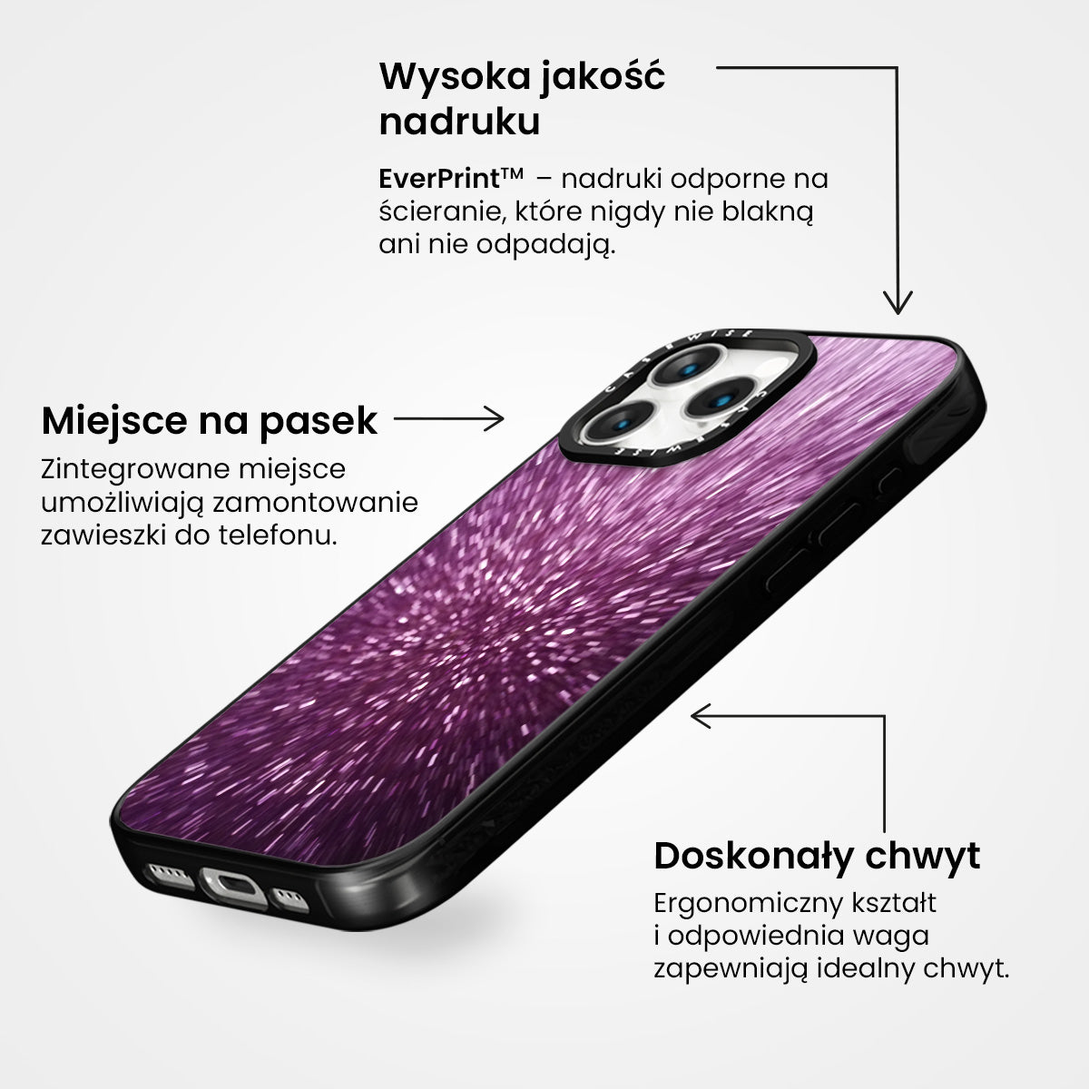 Brokat fioletowy - Etui