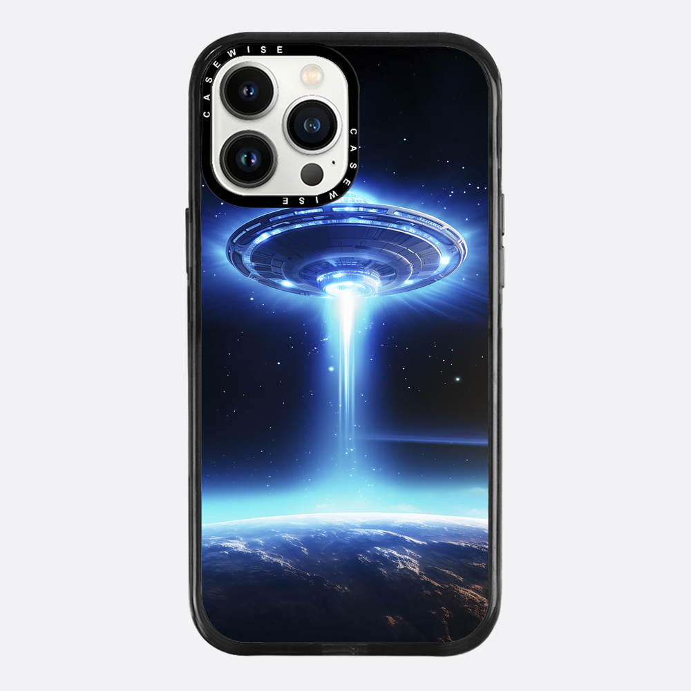 UFO Flying Saucer Space Ship in Orbit - Etui