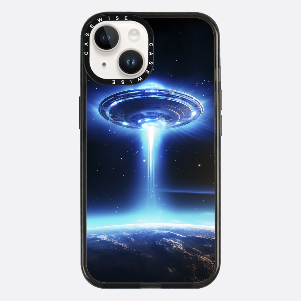 UFO Flying Saucer Space Ship in Orbit - Etui