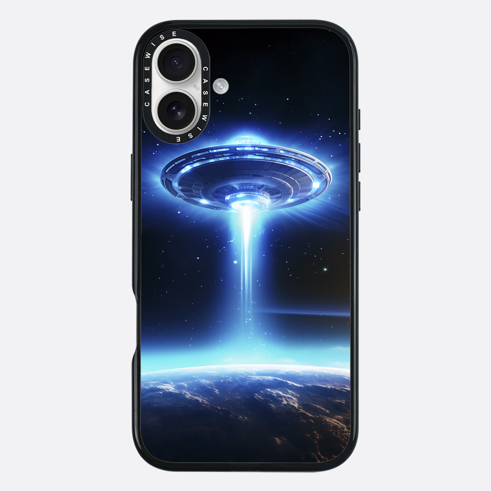 UFO Flying Saucer Space Ship in Orbit - Etui
