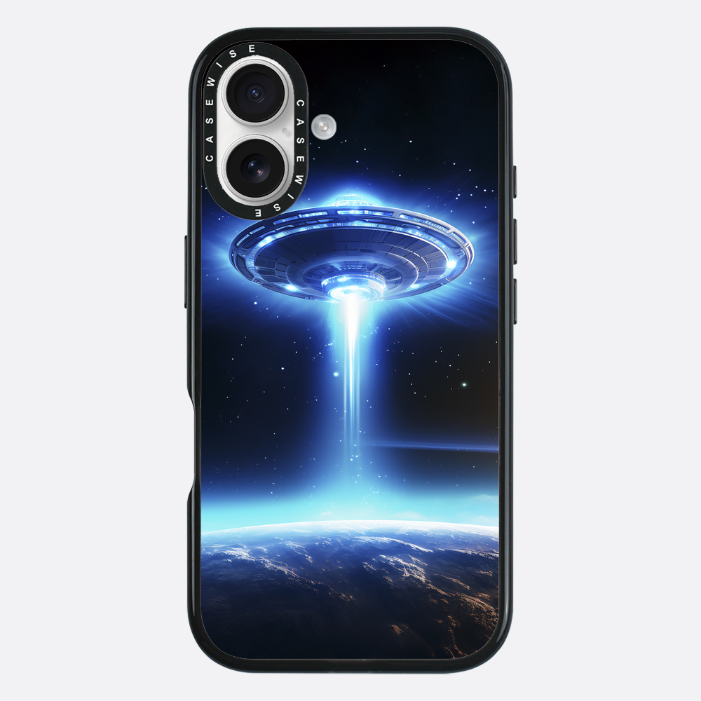 UFO Flying Saucer Space Ship in Orbit - Etui