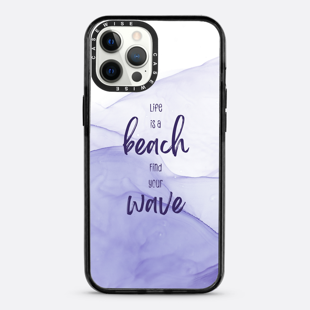 Life is a beach. Find your wave. | floating colors - Etui