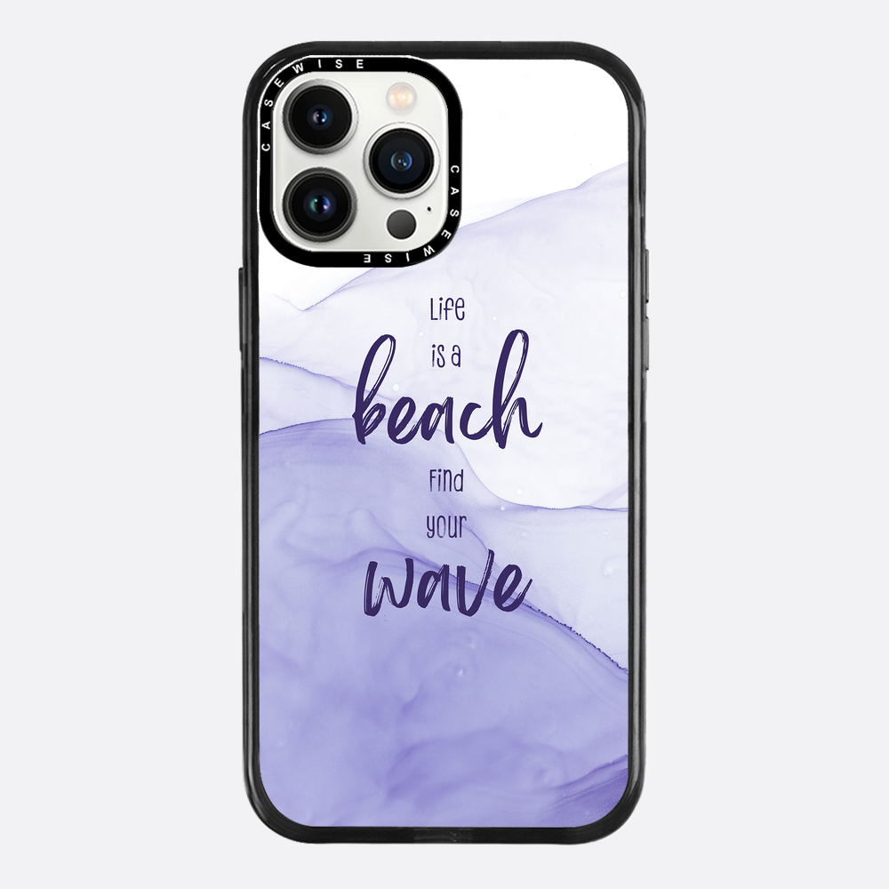 Life is a beach. Find your wave. | floating colors - Etui
