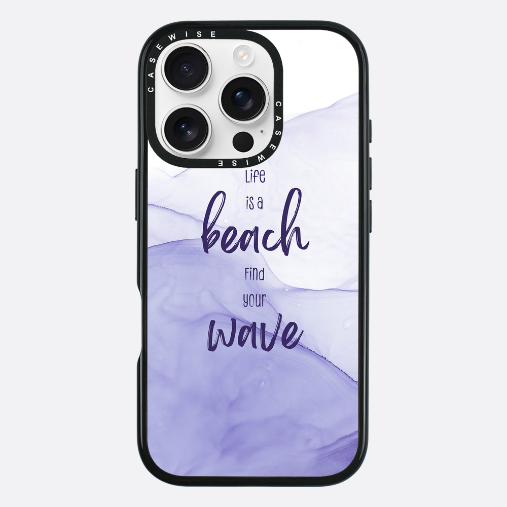 Life is a beach. Find your wave. | floating colors - Etui