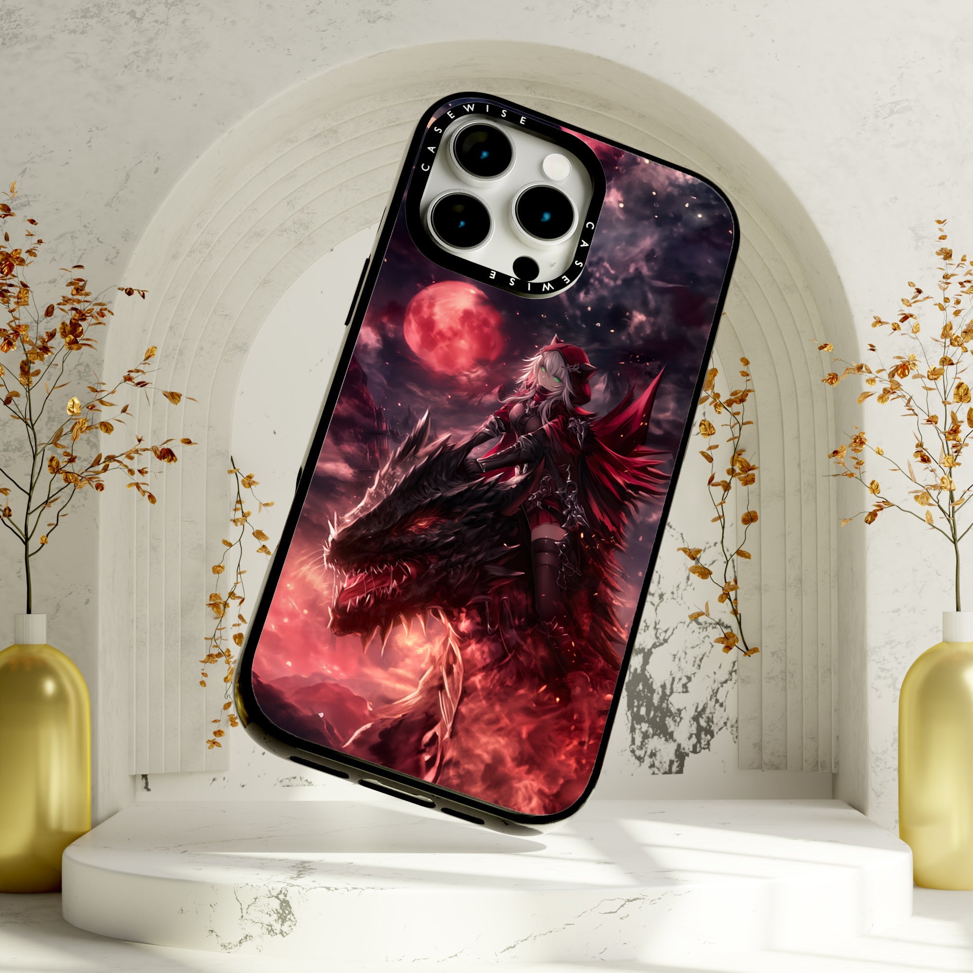 Dragonrider Red Anime Girl - Etui