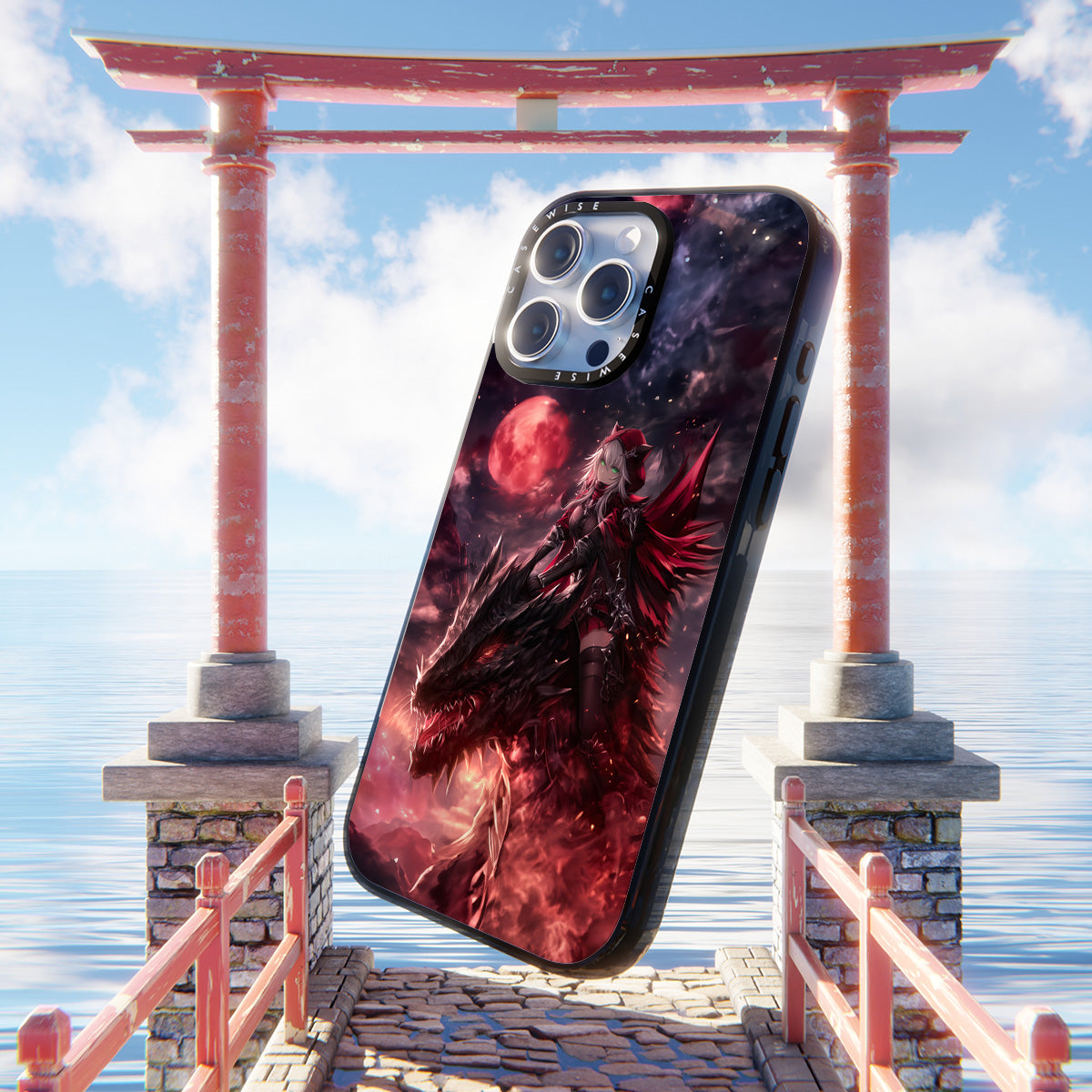 Dragonrider Red Anime Girl - Etui