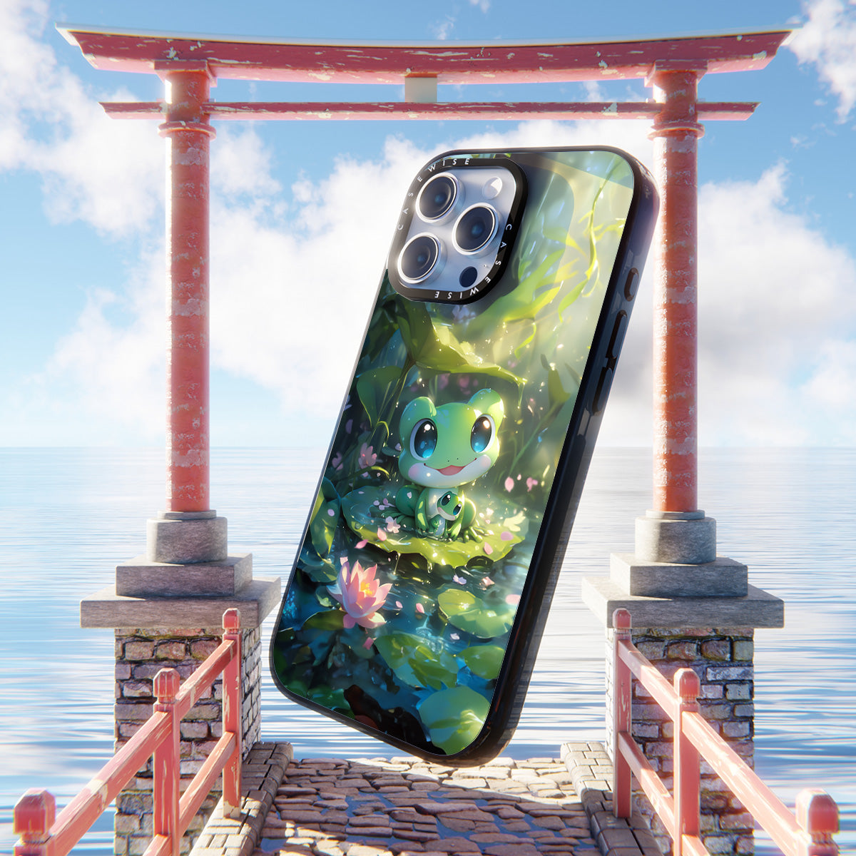 Cute Frog Family Anime - Etui