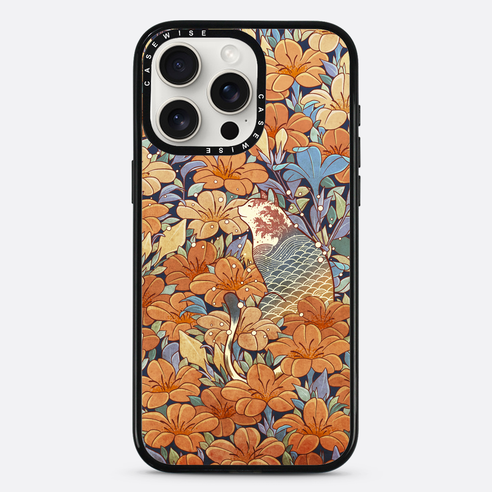 Cat and orange flowers - Etui
