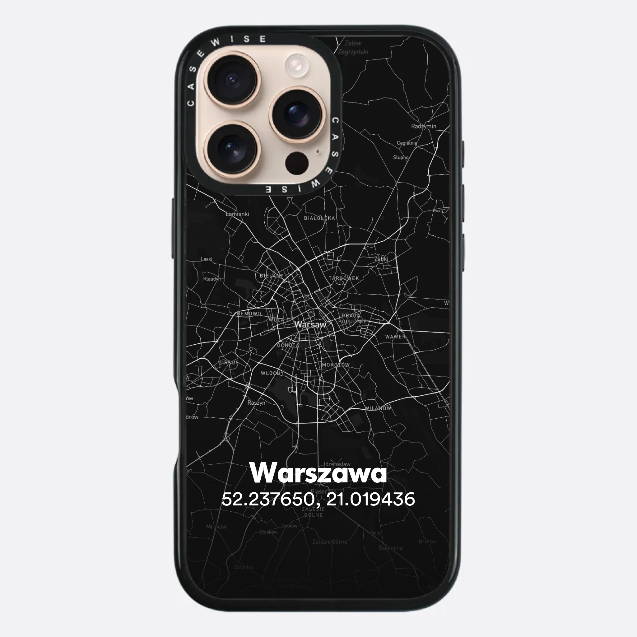 Personalizowane etui z mapą lokalizacją