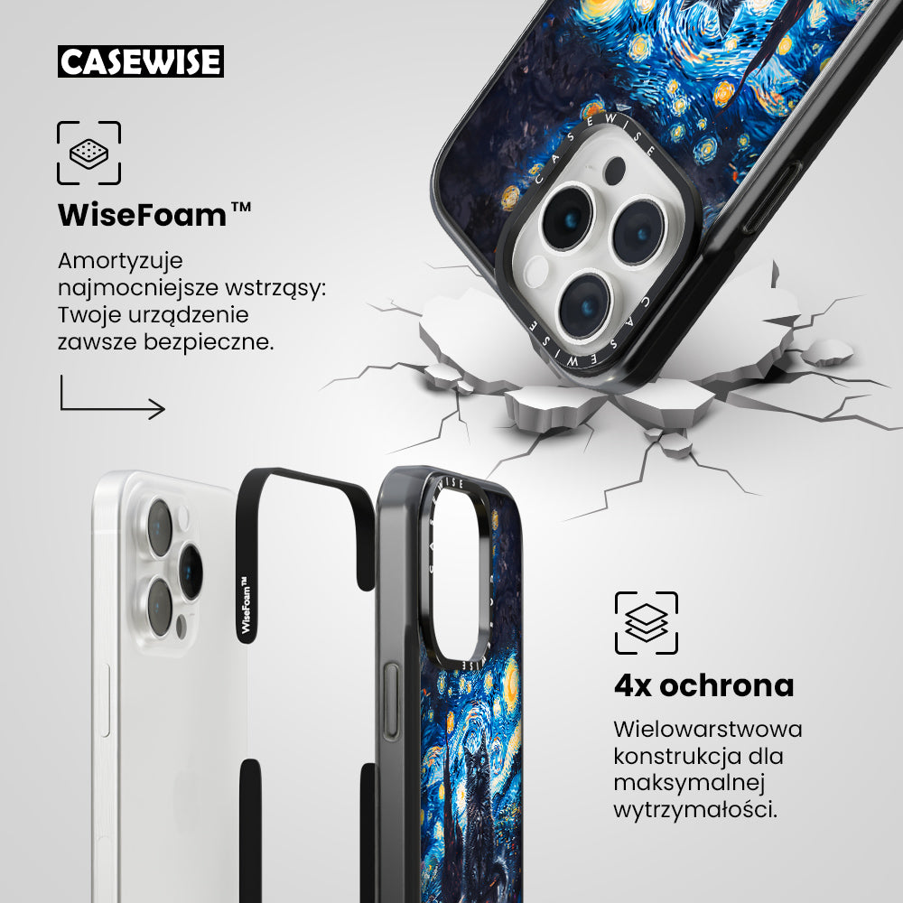 Black Starry Night Cat - Etui